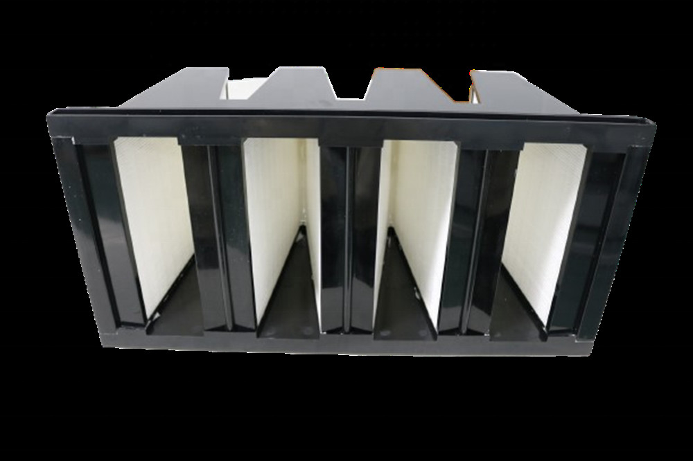 Filtro de aire del banco del sitio limpio V del sistema de la HVAC con el marco plástico del ABS