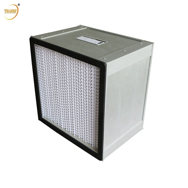 El plisado profundo galvanizado HEPA del marco de acero filtra el filtro 4KG de la caja de HEPA