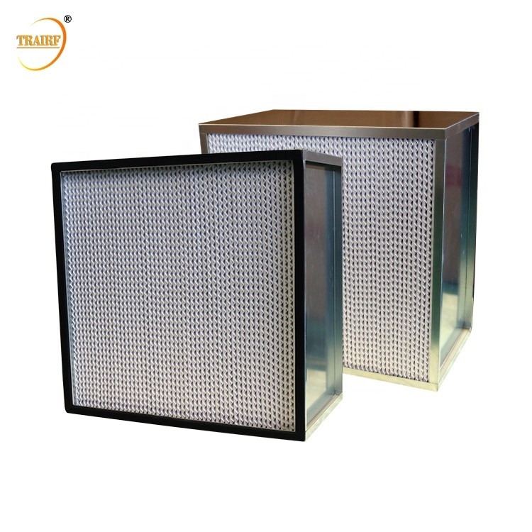 El plisado profundo de cristal HEPA de fibra filtra el filtro de aire plisado del panel con la separación del papel de aluminio