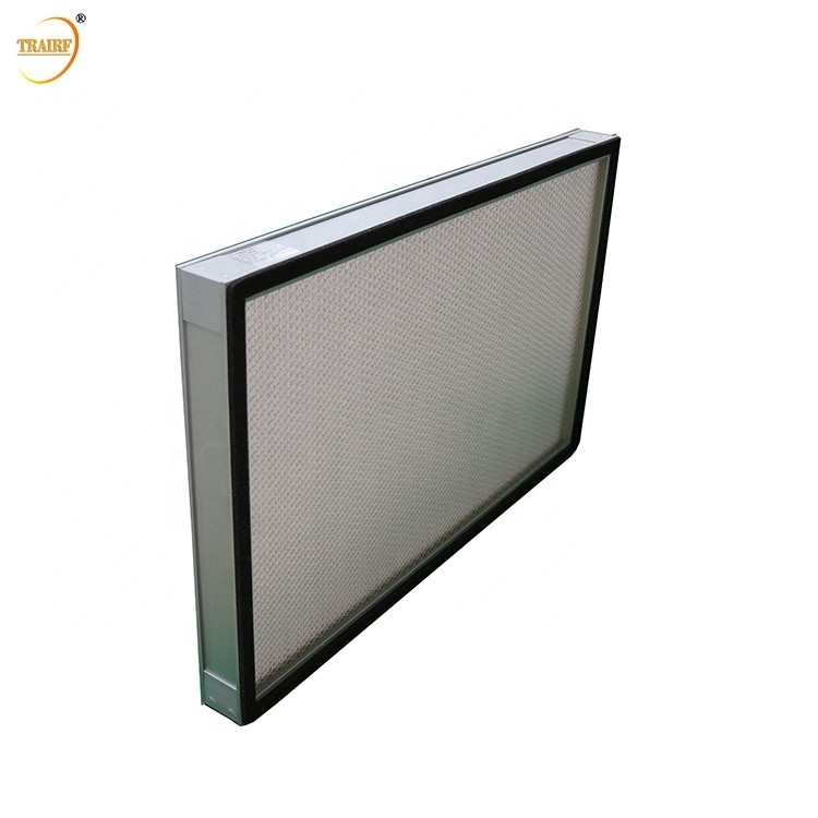 Filtro de aire de cristal de fibra medios HEPA del filtro del marco HEPA de la aleación de aluminio de H11 H12 H13 H14 U15 U16 U17