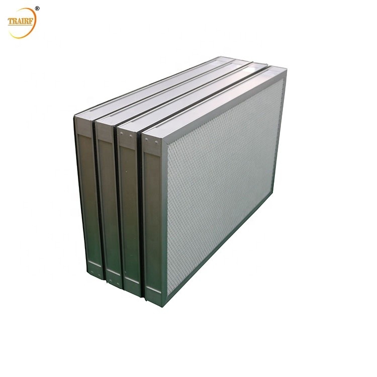 Filtro de aire de cristal de fibra medios HEPA del filtro del marco HEPA de la aleación de aluminio de H11 H12 H13 H14 U15 U16 U17