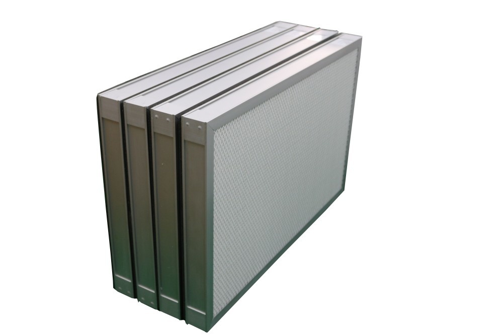 De la filtración terminal medios H13 H14 filtro de aire del panel HEPA de Mini Pleats Glass Fiber Filter para la capilla del flujo laminar