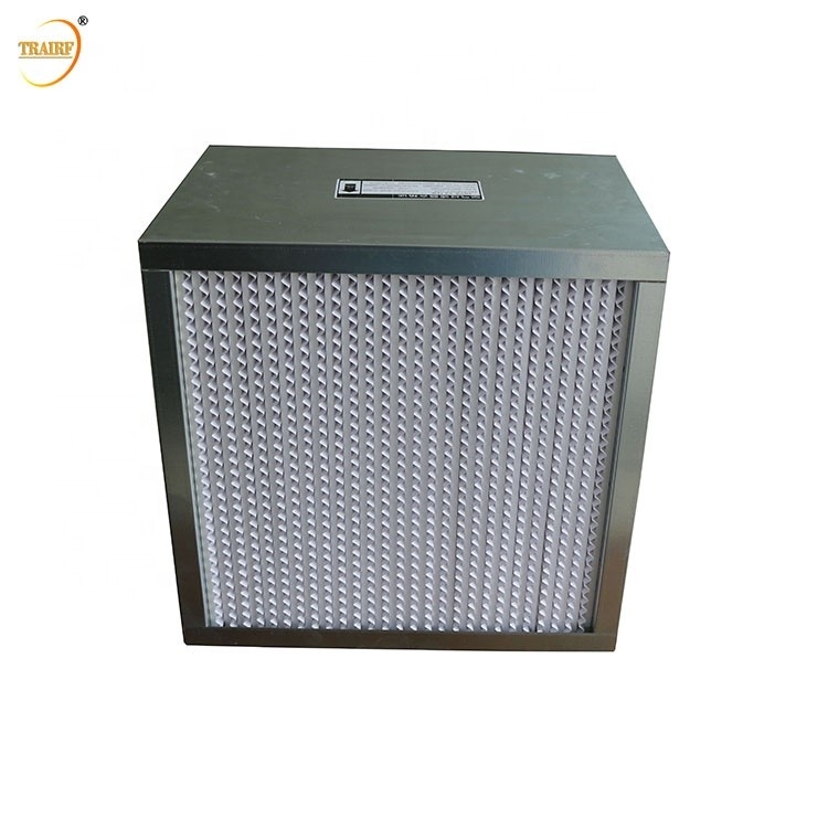 Caja profunda del filtro del plisado HEPA del separador del papel de papel de aluminio de H13 H14 para el laboratorio