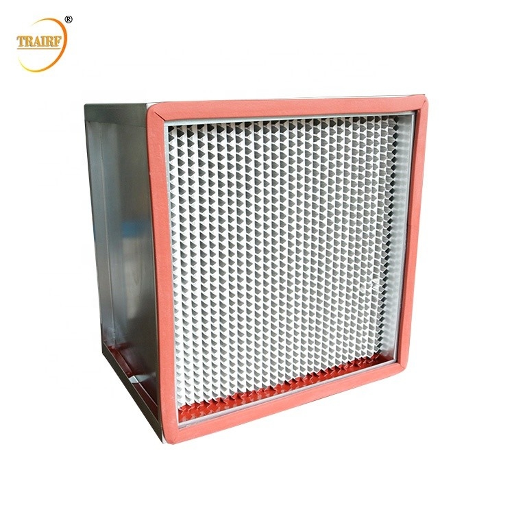 Filtro de alta temperatura 220Pa de los sistemas HEPA de la filtración del sitio limpio