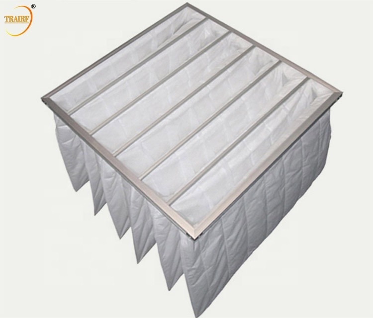 Sistema de ventilación comercial filtro de aire del bolso de 5 micrones 50Pa-65Pa