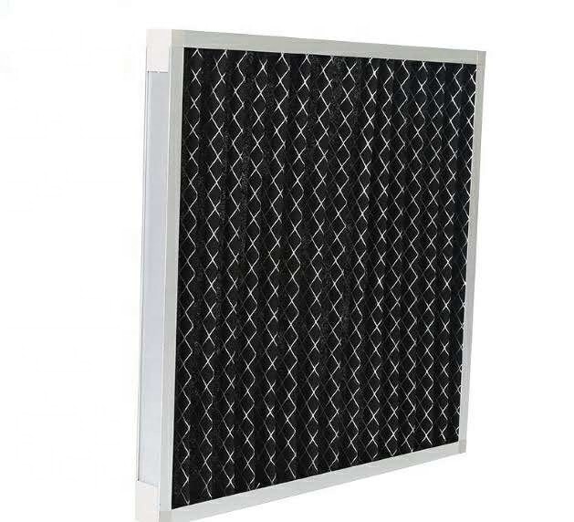 Galvanizado platee la hoja 610*610*46m m del filtro de aire del carbono activado del 90%