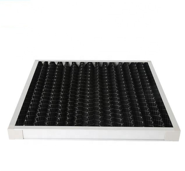 Galvanizado platee la hoja 610*610*46m m del filtro de aire del carbono activado del 90%