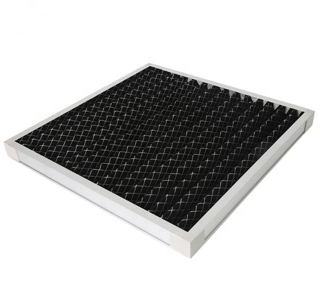 Galvanizado platee la hoja 610*610*46m m del filtro de aire del carbono activado del 90%