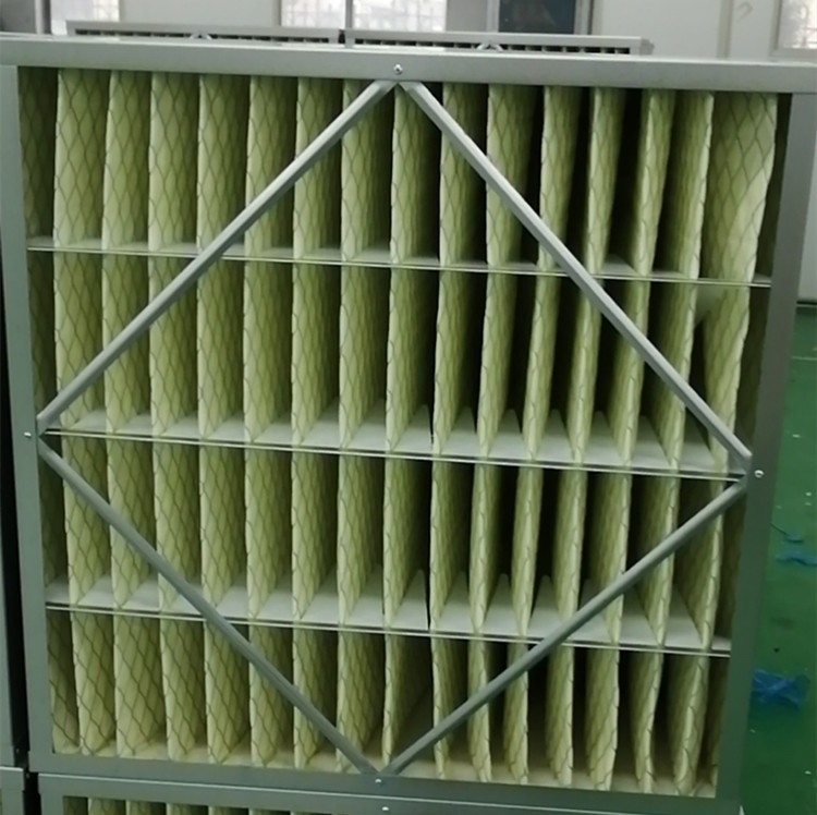 Capacidad de cargamento plisada marco galvanizada del polvo del filtro de aire de la HVAC F7 alta