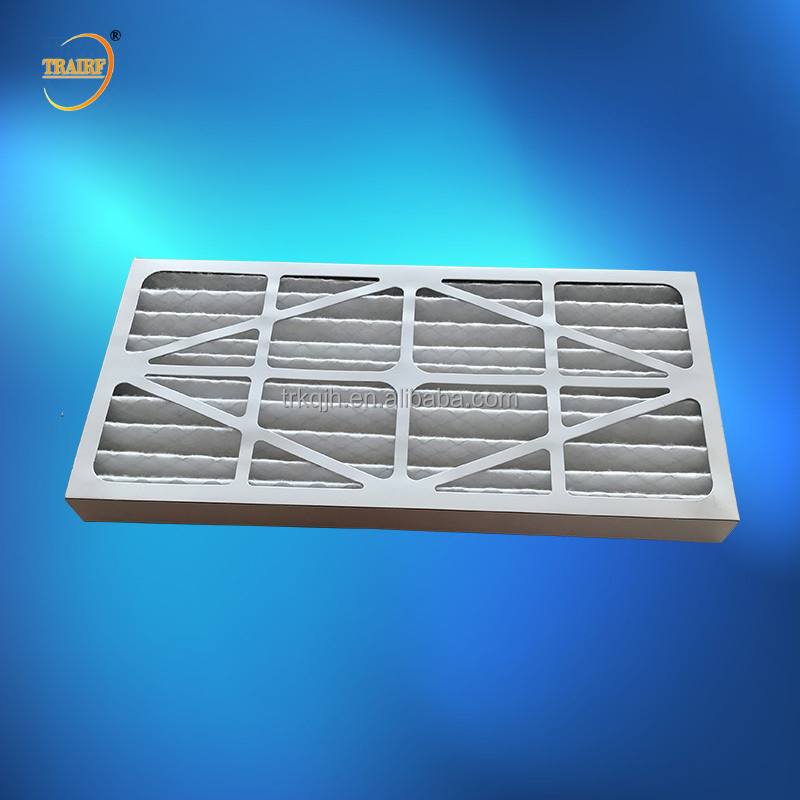 Derecho plisado cartulina del filtro de aire del panel AHU de la resistencia de humedad M5 pre el 80%