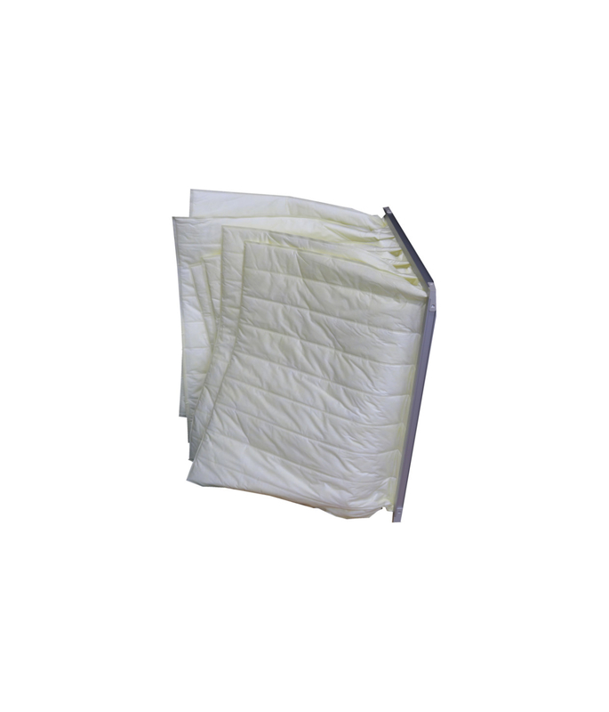 Filtro de aire medio del bolso de la eficacia del marco de la aleación de aluminio F8 para el sistema de ventilación de la industria