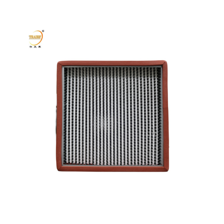 Industria Filtro HEPA de alta temperatura con plissado profundo Resistente al calor para equipos de horno