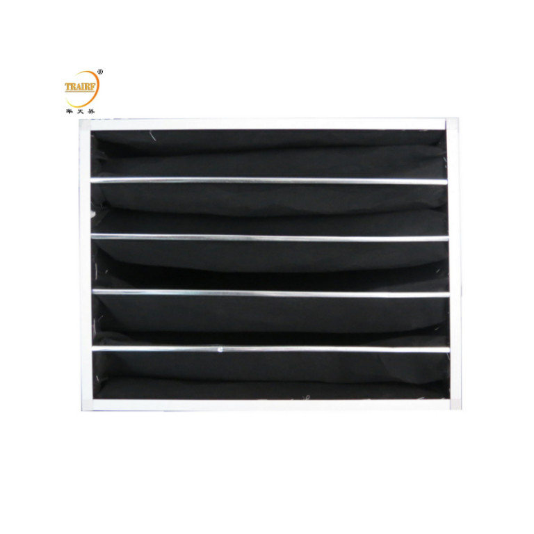 Filtros de aire de bolsas de carbono activado para sistemas HVAC o capuchones de flujo laminar