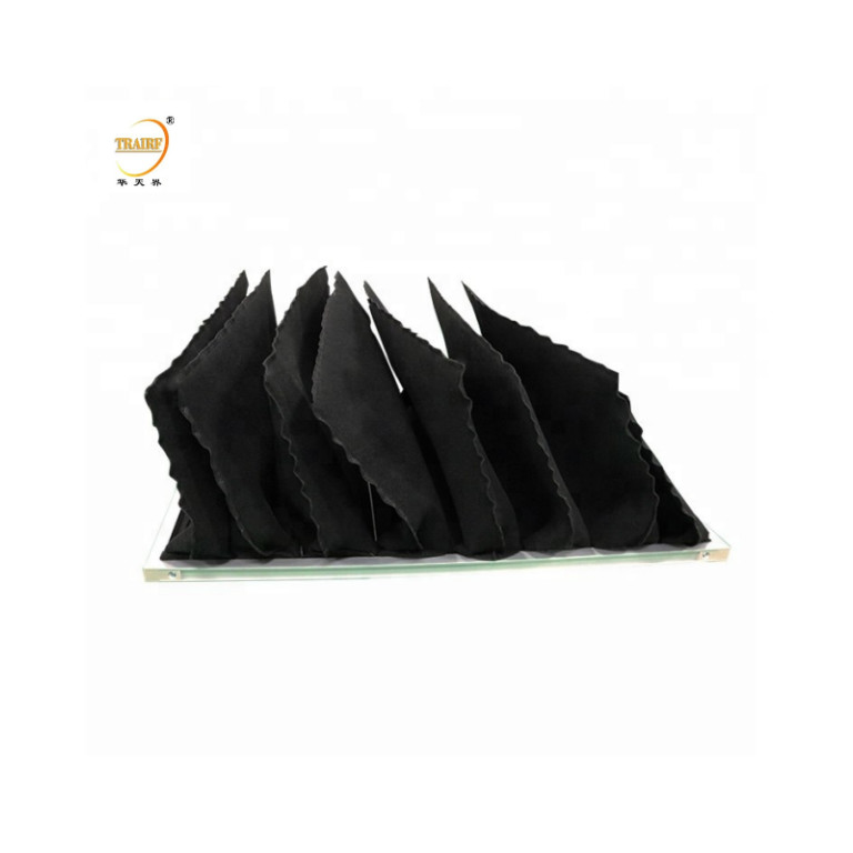 Filtros de aire de bolsas de carbono activado para sistemas HVAC o capuchones de flujo laminar