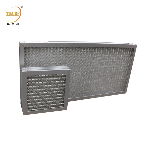 G3 Filtro de aire lavable de metal Filtro de aire de malla de aluminio corrugado