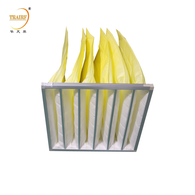 Medios de filtro de bolsillo mediano para aire acondicionado de marco de aluminio