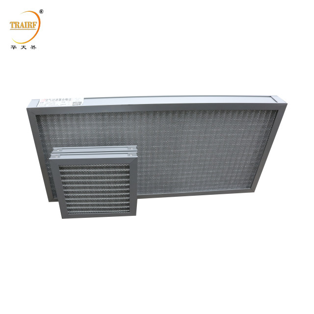 Filtro de pre-aire de malla de aluminio corrugado metálico lavable para equipos de limpieza
