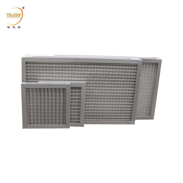 Filtro de pre-aire de malla de aluminio corrugado metálico lavable para equipos de limpieza