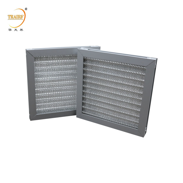 Filtro de pre-aire de malla de aluminio corrugado metálico lavable para equipos de limpieza