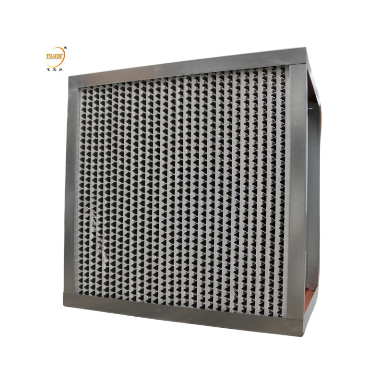 Filtro de aire resistente a altas temperaturas de malla metálica de marco de metal Filtro HEPA
