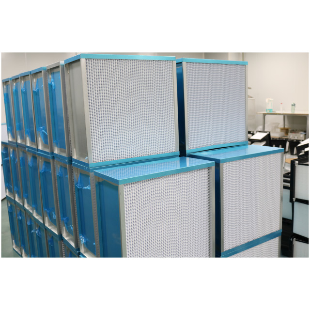 Filtro de ventilación de aire de marco metálico 99.995% H14 Filtro HEPA para la ventilación de acondicionamiento