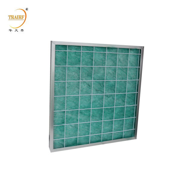 Sistema de filtro de aire de fibra de vidrio Medios de filtro de suelo para aire acondicionado HVAC