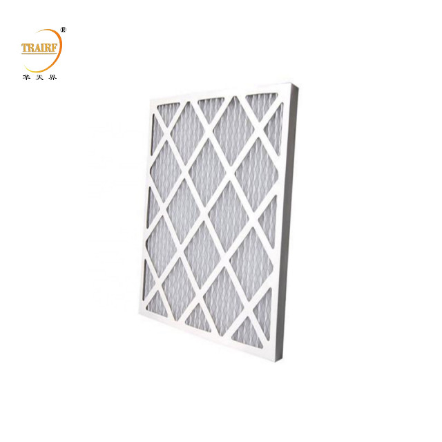Cuadro de cartón Merv Plissado Horno de aire acondicionado HVAC Prefiltro de aire personalizado Lavable