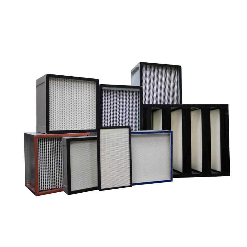 Filtro de ventilación de aire de marco metálico 99.995% H14 Filtro HEPA para la ventilación de acondicionamiento