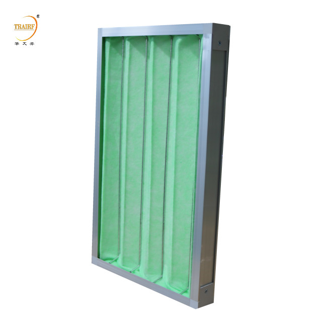 Filtro de aire del panel lavable Medio de algodón verde Filtro plissado para capucha de flujo laminar