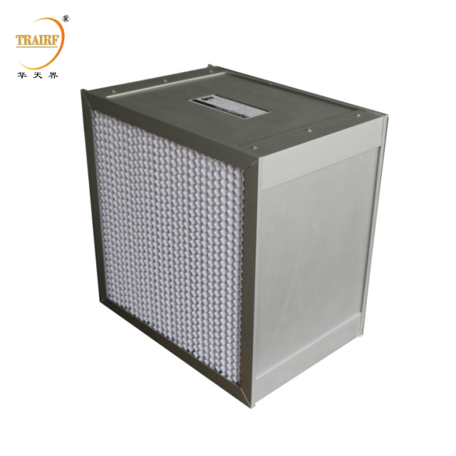 Cuadro de aluminio Mini Panel Plissado Filtro HEPA H10 H11 H12 H13 Capó de flujo laminar Filtro HEPA