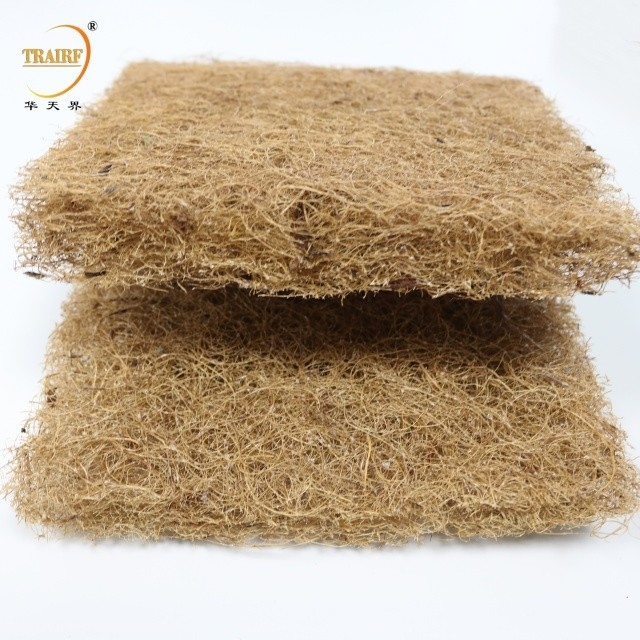 Filtro de aire de fábrica de color amarillo-marrón de coco Producto natural para cabinas de pulverización de pintura