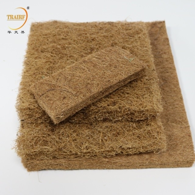 Filtro de aire de fábrica de color amarillo-marrón de coco Producto natural para cabinas de pulverización de pintura